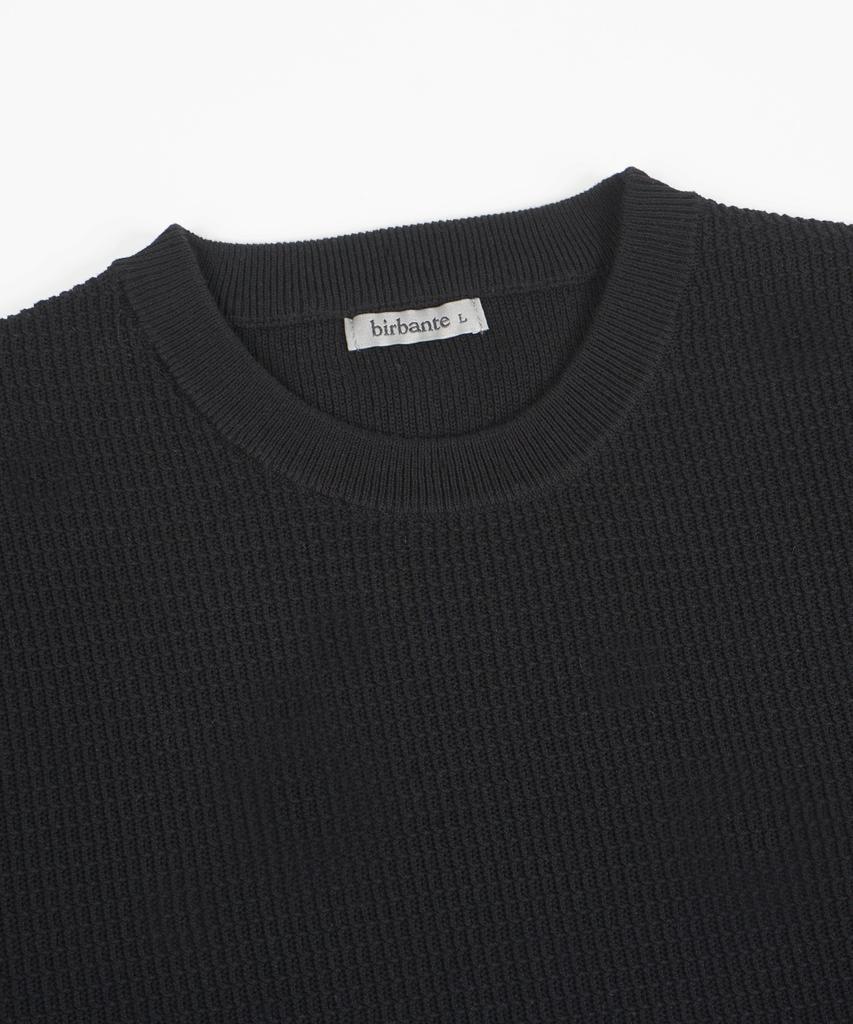BIRBANTE Summer Washable Essential Round Knit - Black