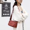 Lightweight multi-layer simple messenger bag women's new versatile commuter shoulder bag nylon casual hand carry small square bag