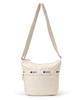 MINI BUCKET SHOULDER BAG1237Ecru Heart Debossed