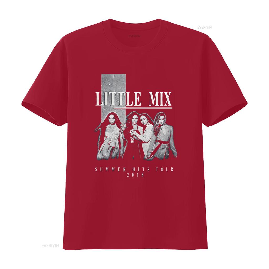 T-shirt Little Mix Taglia Piccola Unisex Cotone Nero Tour Concerto Musica Pop 2018 Top Vintage Per Uso Quotidiano Alla Moda