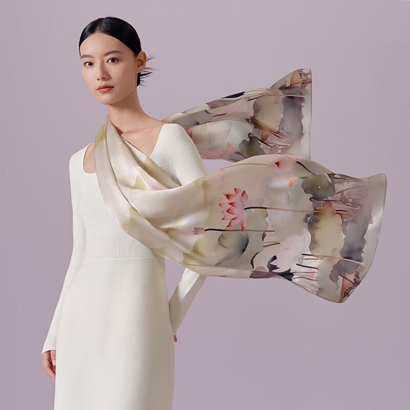 Wansli Women's Mulberry Silk Scarf & Shawl Gift Box