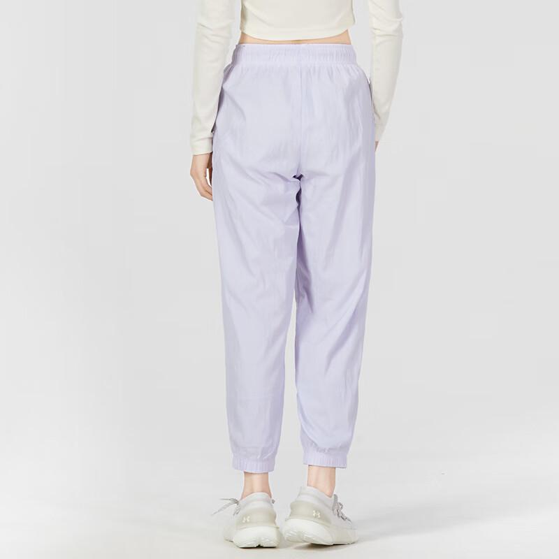 Nike Jednokolorowe Spodnie Sportowe z Troczkami Damskie Fioletowe DM6184-536