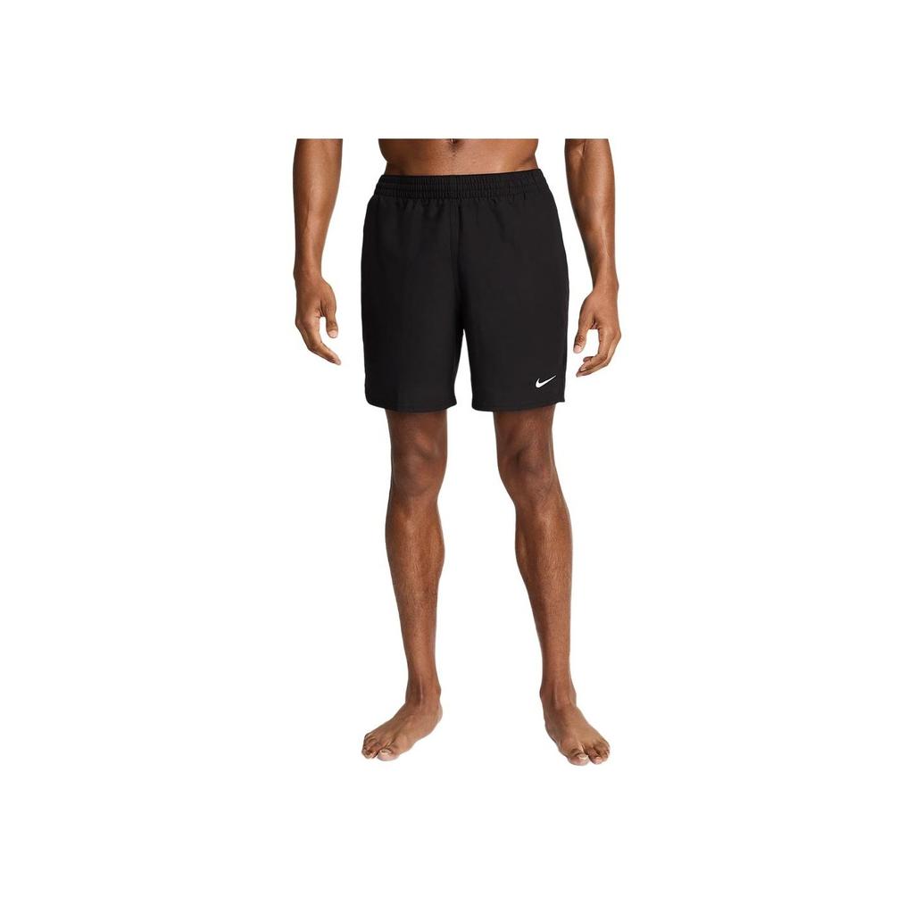 Nike Logo Straight Leg Swim Trunks Men swimwear Black HV7047-010