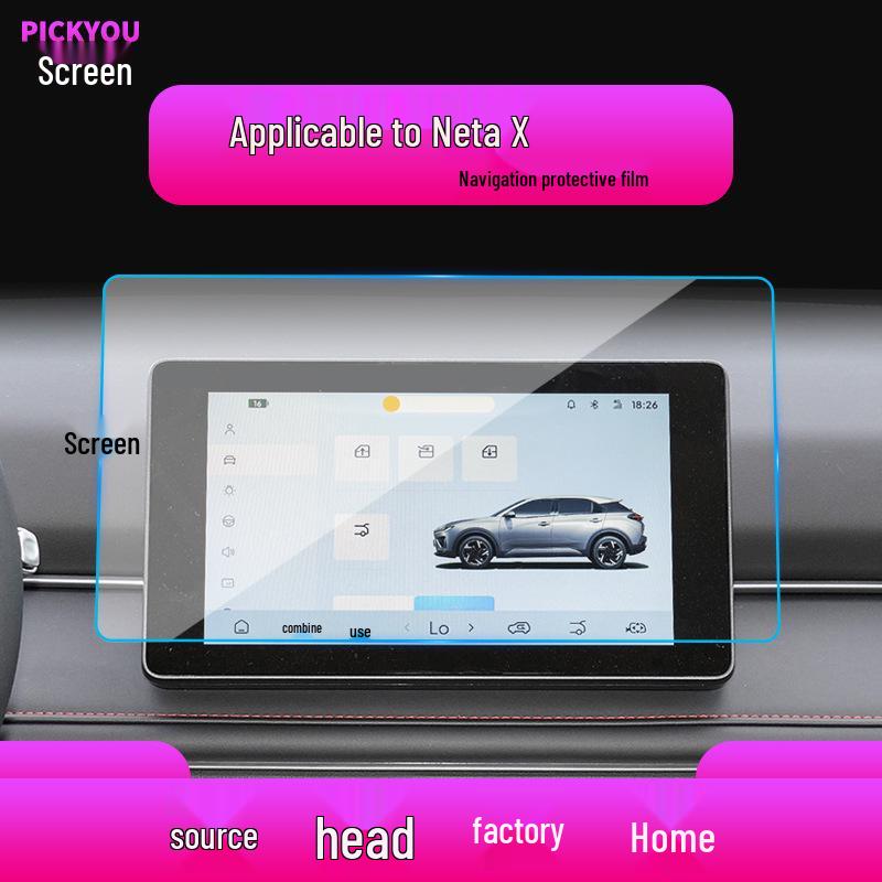 24 Neta X Navigation Tempered Film: Scratch-Resistant Protective Screen for Console and Instrument Panel
