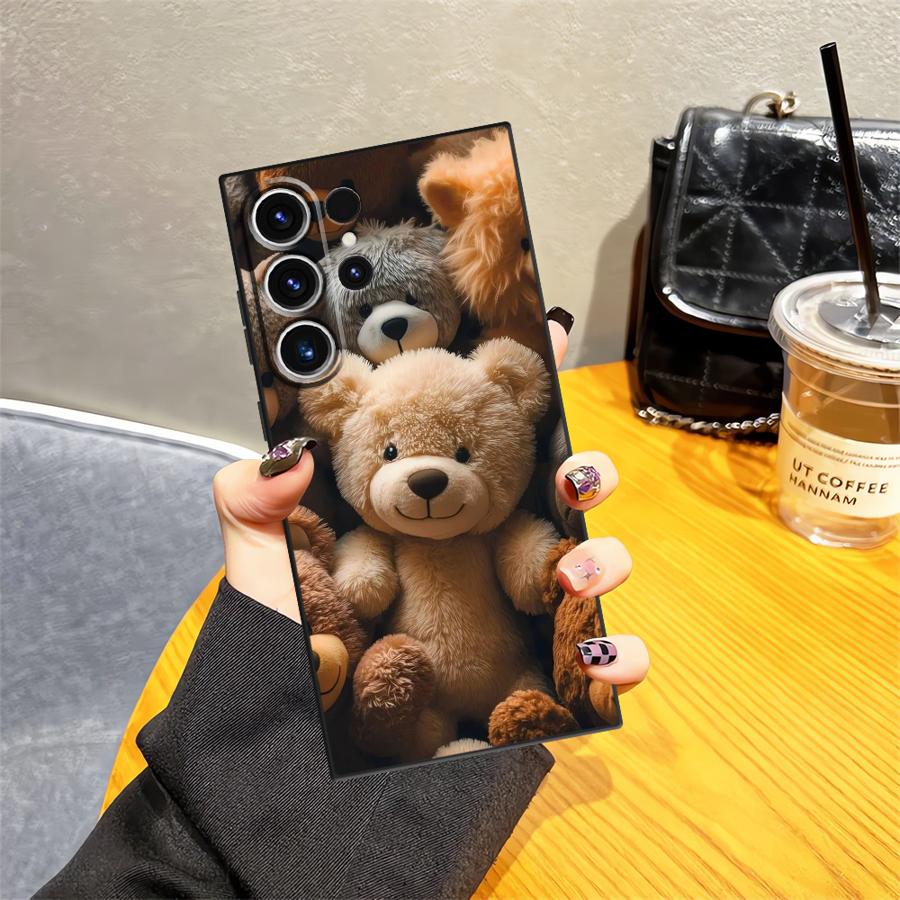 Simple Bear Funda Phone Cover Case for Samsung Galaxy S26 Ultra S20 Ultra S23 S25 Plus S21 FE S24 S10 S9 Note 20 8 9 10