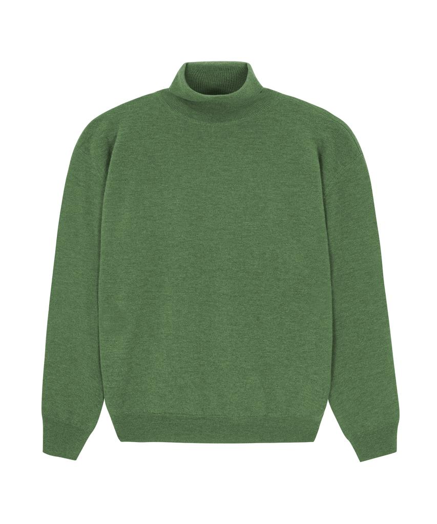 UNGIMMICK Turtleneck Superfine Merino Wool Sweater (Green)