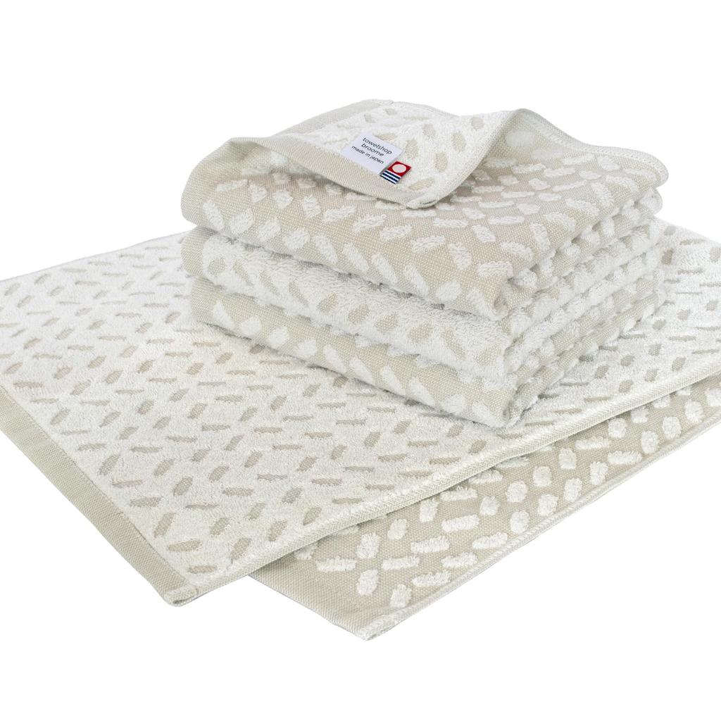 Bloom Imabari Certified Face Set of SION Reversible Indoor Made in Japan Towels, 4, (Shibuki), Design, Soft, Absorbent, Quick-Drying, Drying, 100%