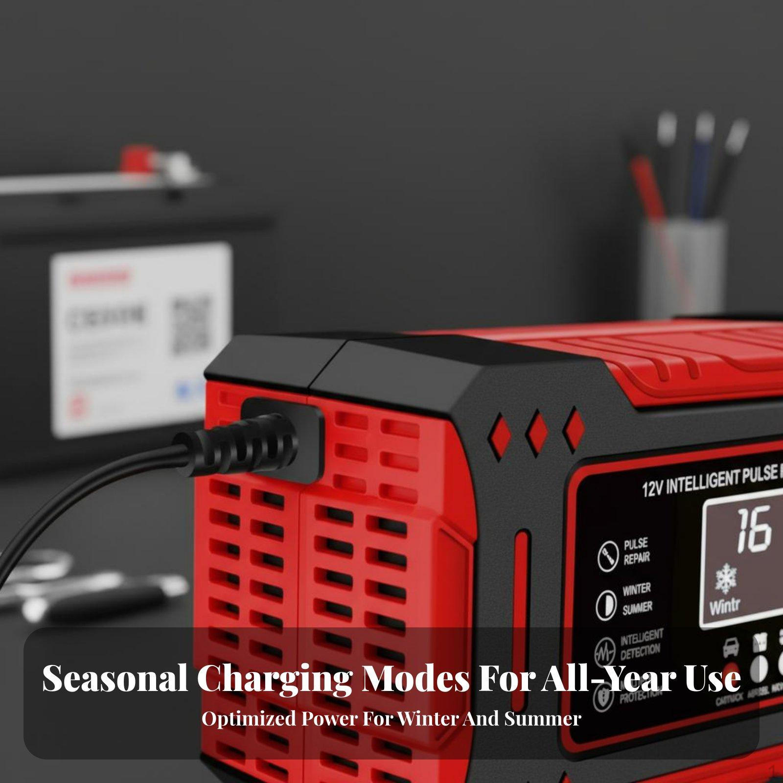 Car Battery Smart Maintainer 12V 6A Automatic Repair Charger Intelligent Digital Display