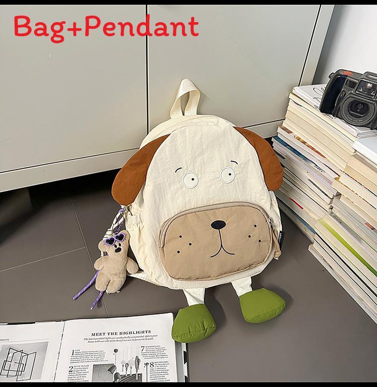 Cartoon Dog Backpack With Nylon For School Travel And Daily Use