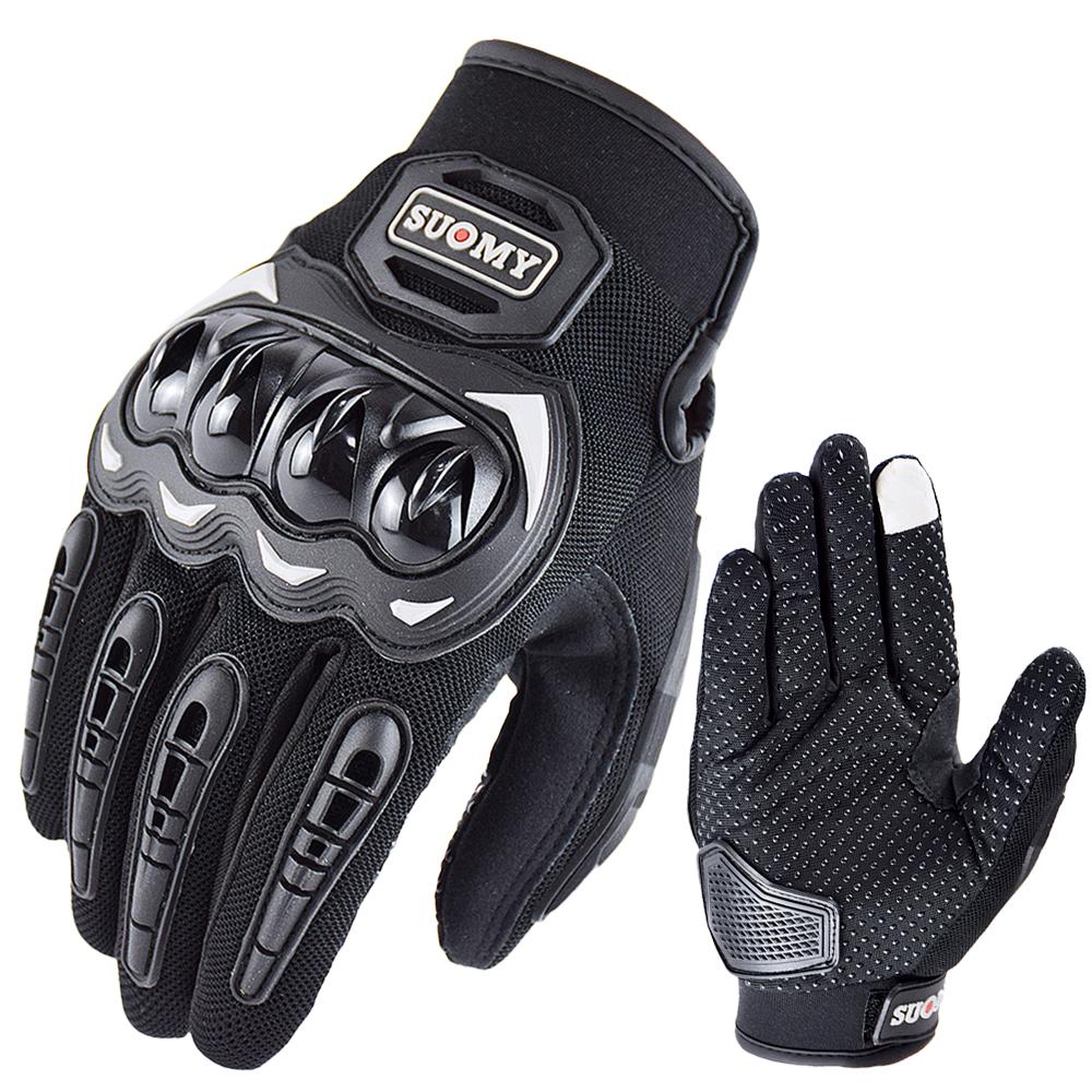 Suomy New Breathable Motorcycle Gloves Summer Full Finger Moto Racing Gloves Touch Screen Motorcycle Motocross Men Plus Size XXL