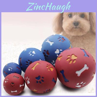 Multi-color Durable Rubber Pet Chewing Ball Available In Three Sizes For Dogs And Cats