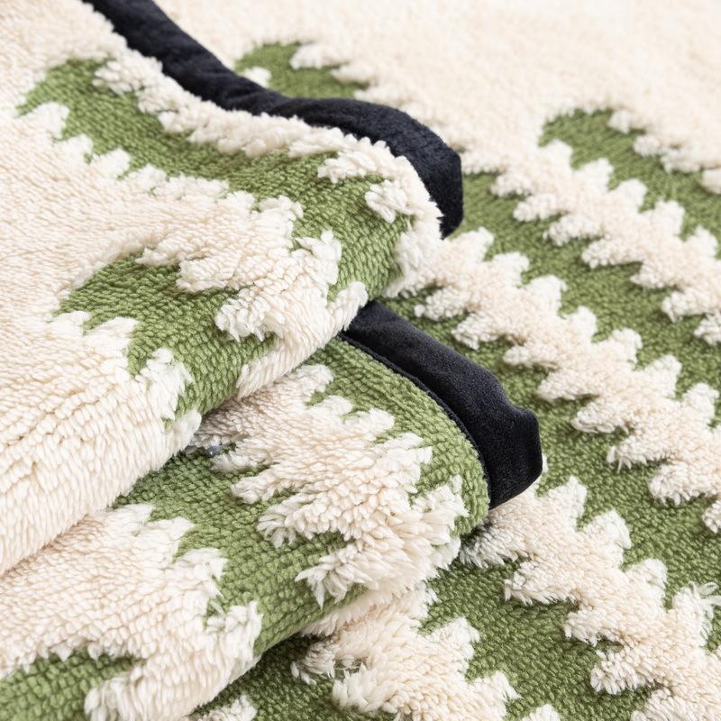 Sofa Cushion  New Thousand Bird Grid Thickened Plush Seat Cushion High-end Non-slip Leather Sofa Cover Winter Cover