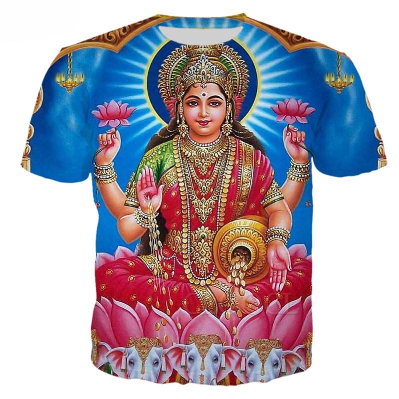 Moda Estiva Nuovi T-shirt Grafiche India Shiva Per Uomo Tendenza Casual Personalità Stampati Oversize Girocollo Manica Corta Magliette Top