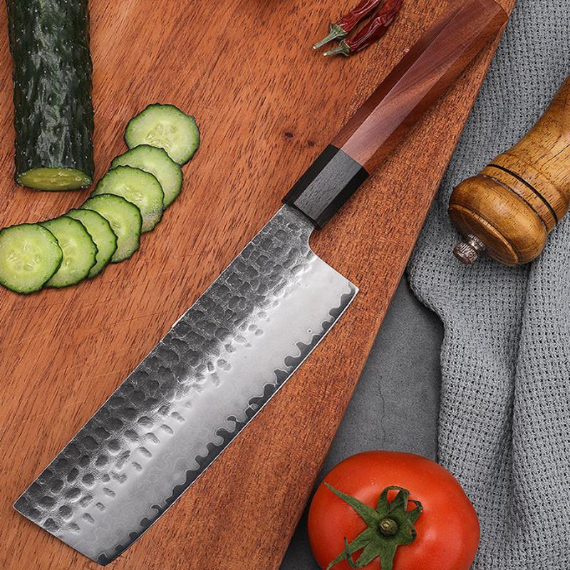 WXCOO Stainless Steel Japanese-Style Kitchen Knife Professional Damascus Chef's Knife Santoku Cleaver Fruit Slicing Knife