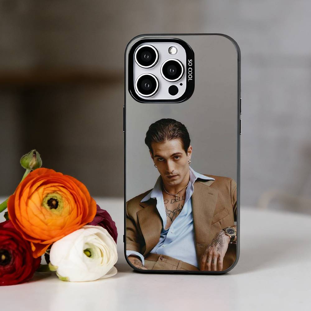 M-Maneskin Damiano David Phone Case For iPhone 17,16,15,14,13,12,11 Plus,Pro Max,XS,Colorful Silver Phone case Funda Cover iPhone16promax