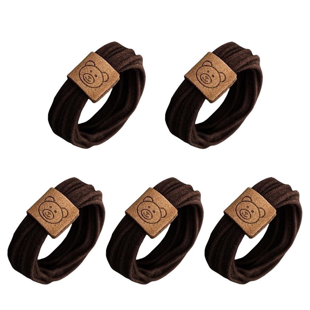 5 Stück Elastische Scrunchies Einfache Haargummis Multipack Haarringe Bezauberndes Einfaches Haargummi Haarband für Mädchen