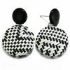 Wood Earrings Jewelry Bamboo Dangle Geometric Rattan Circle Women 2024 Fashion