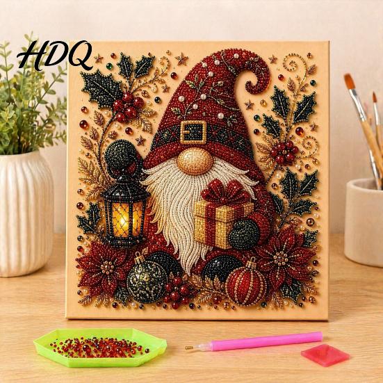Kit Ornamento Casa Invernale Kit Pittura Perle Finte di Natale Arte 3D Fai da Te con Cornice Perline Artigianato per Adulti Principianti Decorazione Murale Festiva