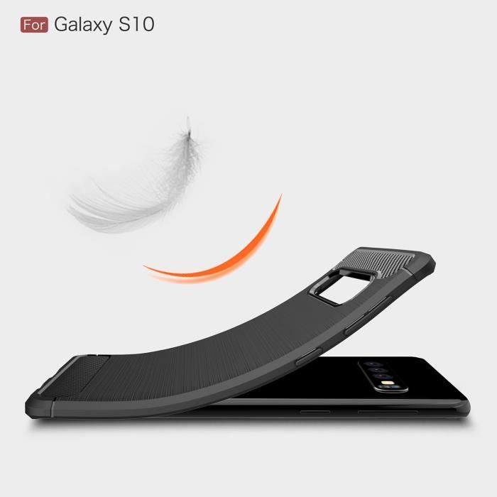Fodral - Samsung - Galaxy S10 - TPU - Kolfiber - Stötsäkert - Flexibelt