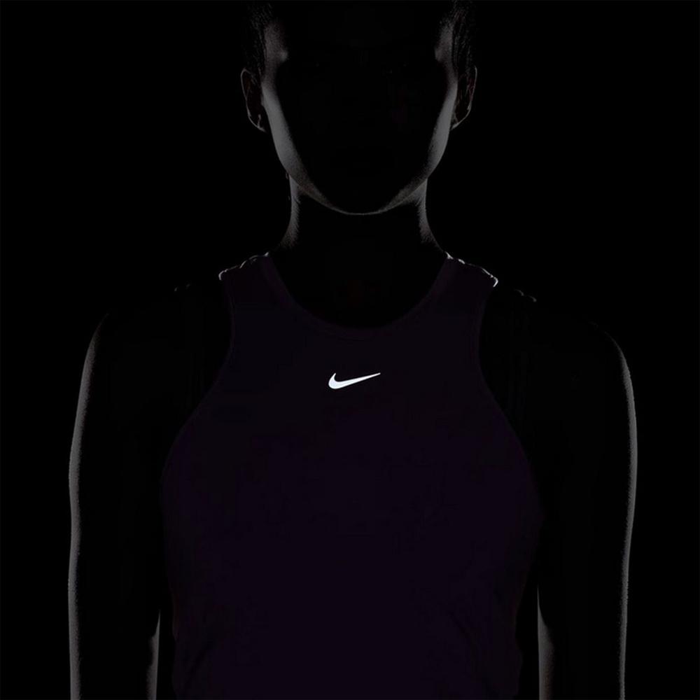 Nike Bedrucktes Schnelltrocknendes Rundhals Slim Fit Tanktop Damen Tops Staublila FB5271-536