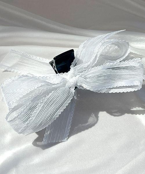 Merciband Ribbon Shine Hair Claw Clip_2 Color