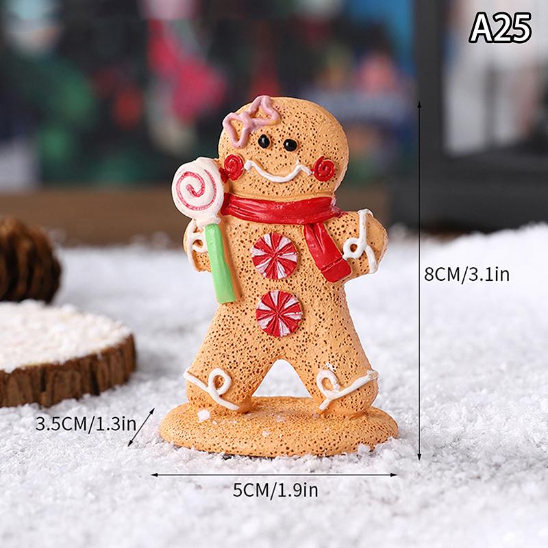 Christmas Series Craft Resin Animal Party Creative Mini Christma Tree Old Girl Kids Cute Gift Home Decoration Supplies Decor