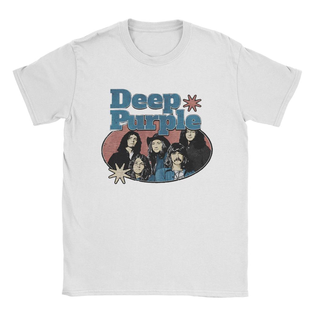 Band Deep Purple Art T Shirt Summer Pure Cotton TShirts For Adult Harajuku Casual Tshirt ShortSleeved Vintage Clothes