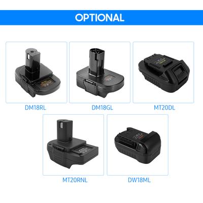 Battery Converter Adapter Replacement for Converting Makita 18V-20V Lithium Battery To Ryobi 18V