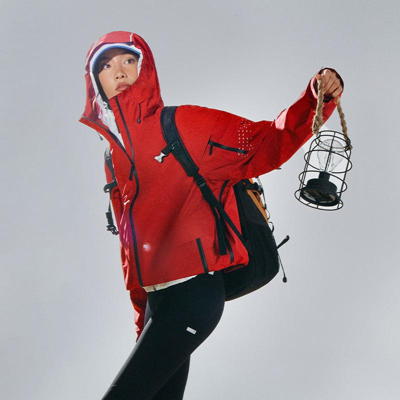 Li Ning CF Su Wan Long Jia Reflective Breathable Waterproof Outdoor Jacket Men Jacket Black ACFU003-3