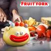 Sausage Mouth Fruit Fork For Home, Dessert Cake Small Fork Creative Fruit Stick Storage Jar