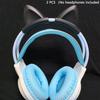 2Pcs Cat Ear For Earphone Gaming Headsets Attachment Stereo Headset Decoration Lightweight Silicone Pendant