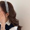 Winter and Autumn Velvet Beaded High-crown Hairband with Fluffy Bristles - A Versatile Hairband That Suits Any Style, Exuding An Elegant Air.