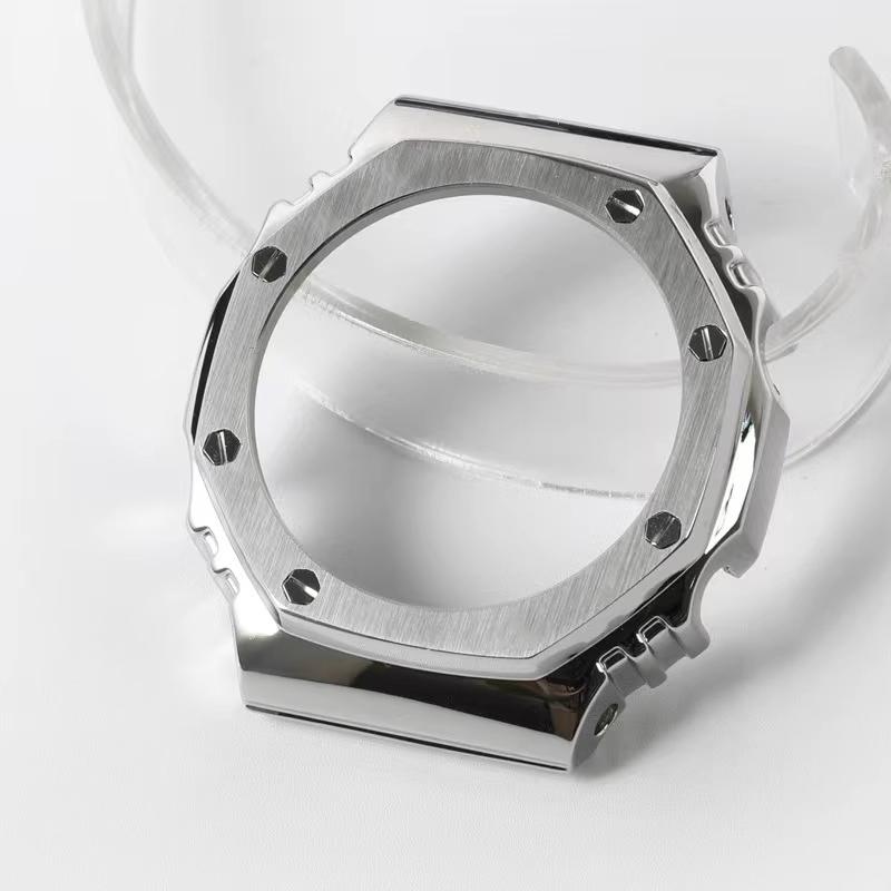 GA2100 Mod-Kit Edelstahlgehäuse Armband Für Casio G-SHOCK GA-2100/2110 GAB2100 Retro Relief Metallgehäuse Armband Zubehör