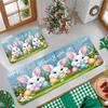 Easter Bunny Eggs Butterfly Kitchen Mat Home Decor Washable Corridor Balcony Rugs Bathroom Non-slip Floor Mat Entrance Doormat