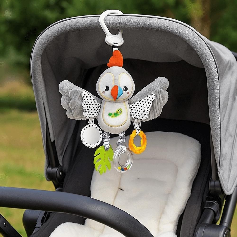 Rabbit Penguin Cartoon Animal Bell Toy PP Cotton Plush Rattle Teether Toys  Baby Crib