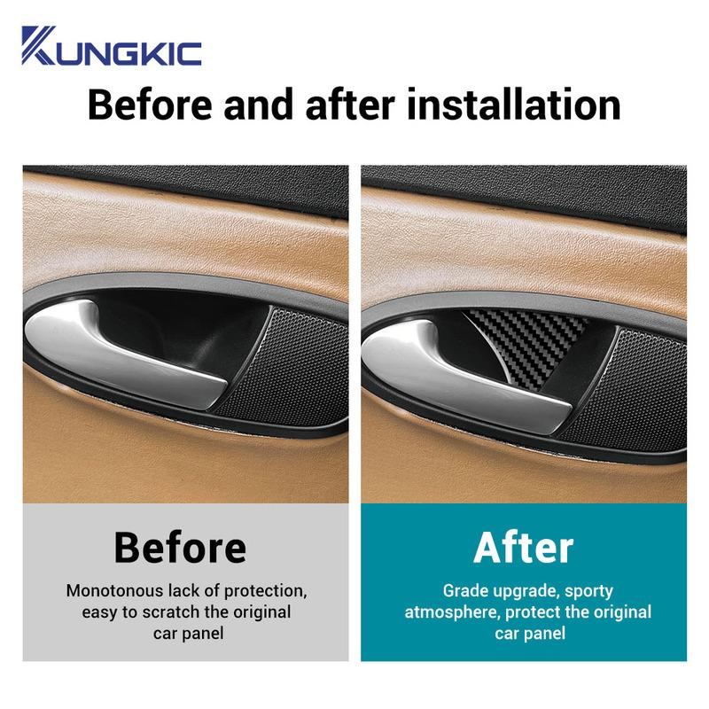 Real Soft Carbon Fiber For Seat Leon MK2 1P Altea 2005 2006 2007 2008 2009 2010 2011 2012 Car Inner Door Bowl Panel Sticker