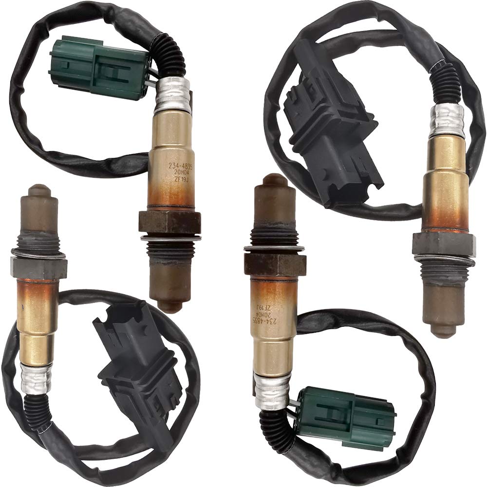 4Pcs 234-5060 234-4835 Air Fuel Ratio O2 Oxygen Sensor 1 Sensor 2 Upstream Downstream for Nissan 2004 Pathfinder 2005-2006 Armada 2004-2006 Titan,