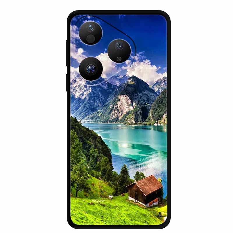 For Huawei Pura 80 5G Case Pura80 Coque Black Silicone Soft Back Cover Case For Huawei Pura 80 2025 Phone Case HED-LX9 Funda Bag