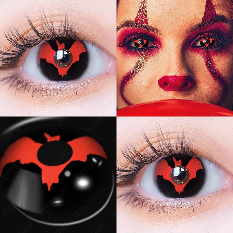 Eyeshare 1 Pair Cosplay Contact Lenses for Eyes Vampire Party Cosplay Colored Softlens 14.5mm Halloween Lens