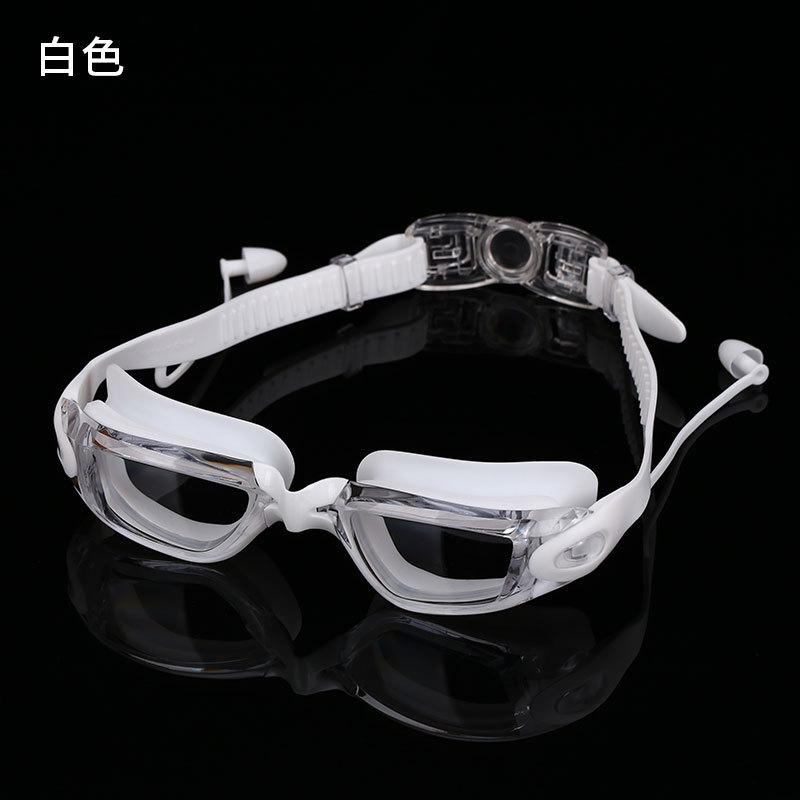

Adult anti-fog silicone flat light swimming goggles high definition field of view waterproof swimming glasses