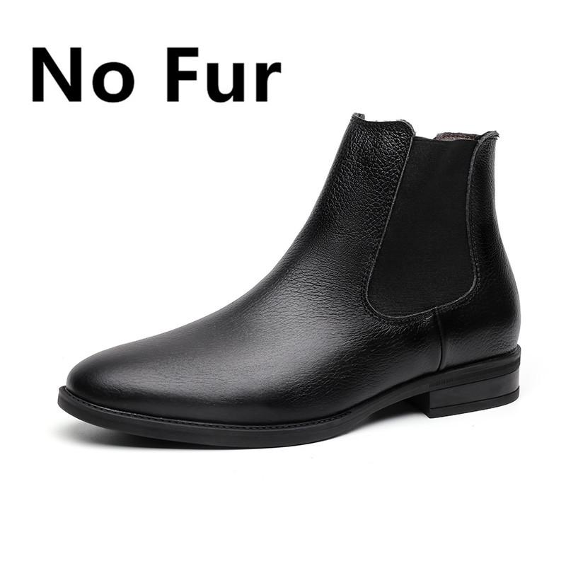 Elegant Chelsea Boots Leather Men Slip-on Dress Formal Boots Model Fashion Motorcycle Boots Vintage British Style Platform Boots
