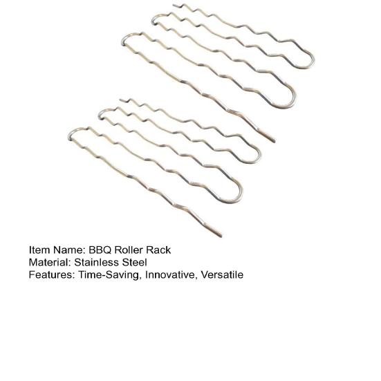 Grilovací rošt na válečcích z nerezové oceli pro klobásy a zeleninu pro rovnoměrně propečené jídlo Snadno čistitelný Nerezový venkovní grilovací nástroj