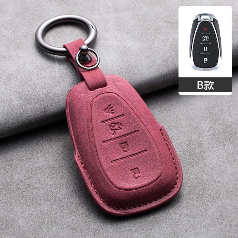 Premium for Nappa Leather Key Cover for Chevy Malibu XL Equinox Blazer Camaro Car Keys
