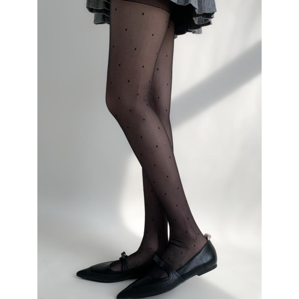 Black polka dot stockings anti-hooking sexy polka dot pantyhose children's summer thin jk white silk