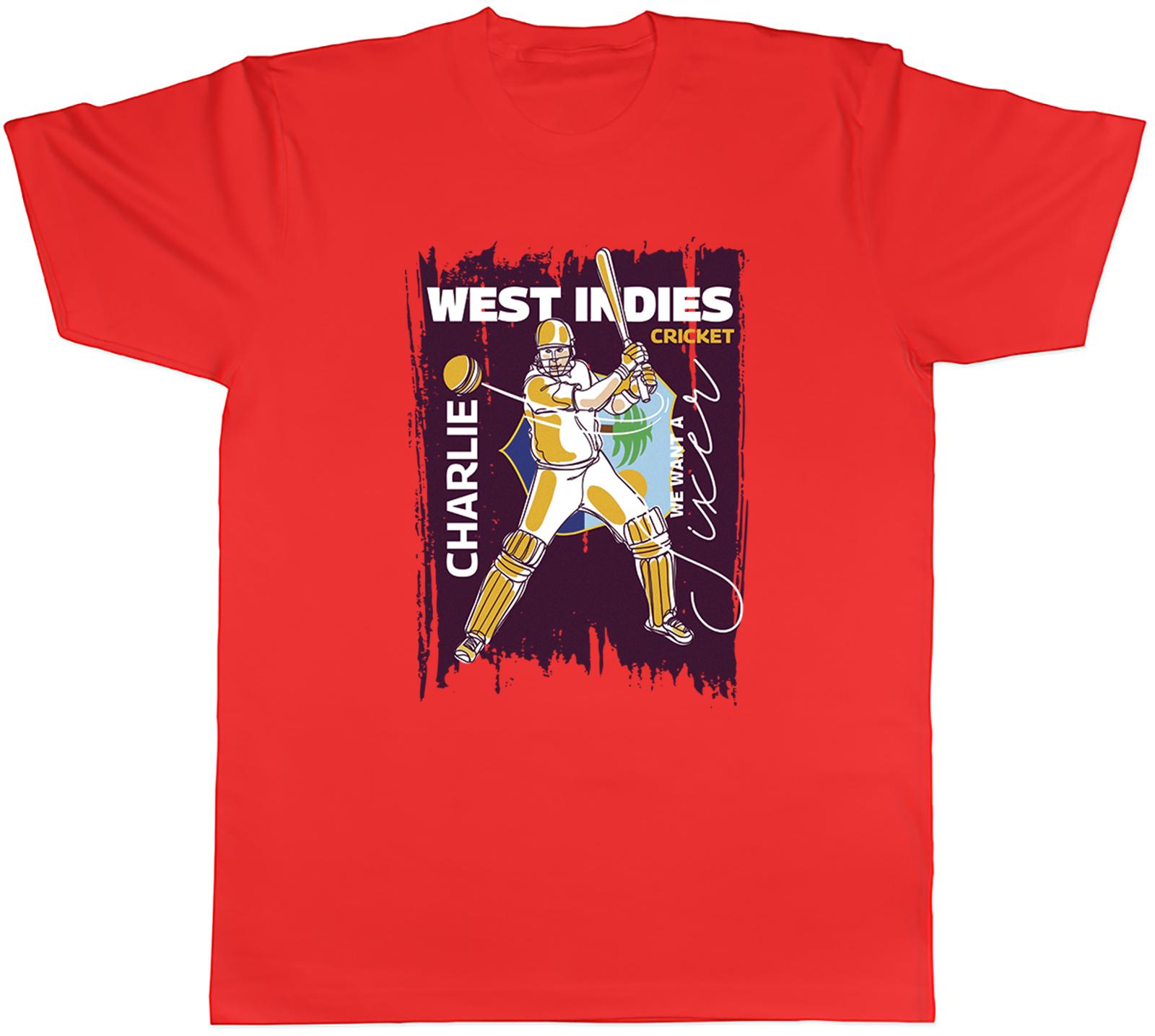 Personalised West Indies Cricket Fan Unisexs TShirt BatsUnisex Hitting Six Runs Tee S