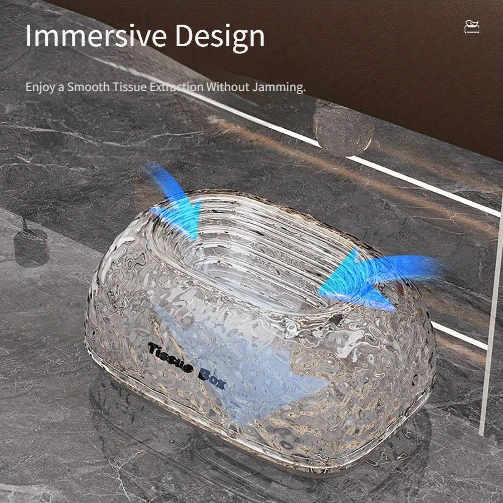 INS Irregular Tissue Box Glacier Wave Desktop Tissue Organizer Modern Napkin Dispenser  Living Room