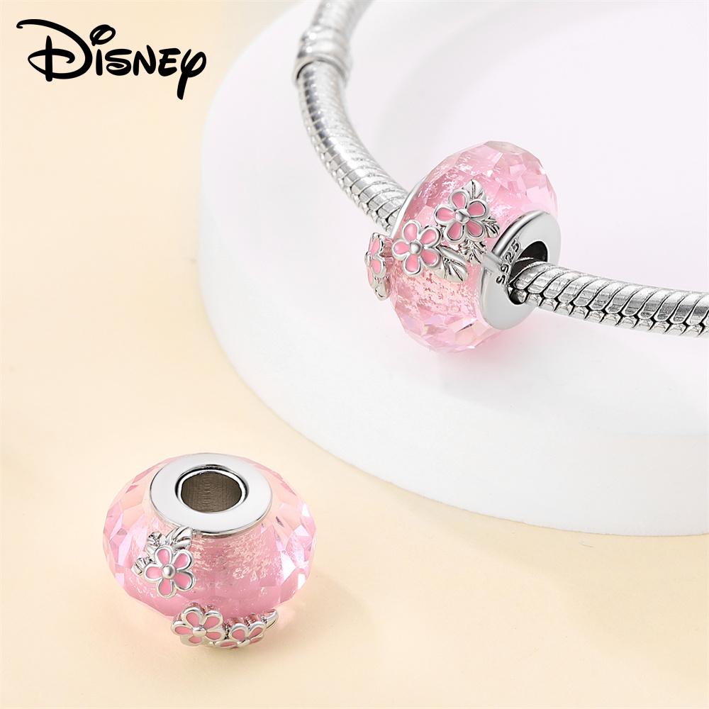 Disney 925 silver Mickey Minnie and Toy Story bass Lightyear Pendant Beads original DIY Bracelet suitable for Girls Gift