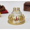 Lord Balaji Charan Paduka Gold Silver Plated Two Tone Matte Finish Vishnu Charan Paduka for Pooja Room/Car Venkateswara