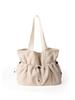 New Korean Style Minimalist Casual Shoulder Bag for Women with Large Capacity and Niche Design, Pleated Commuting Nylon Tote Bag