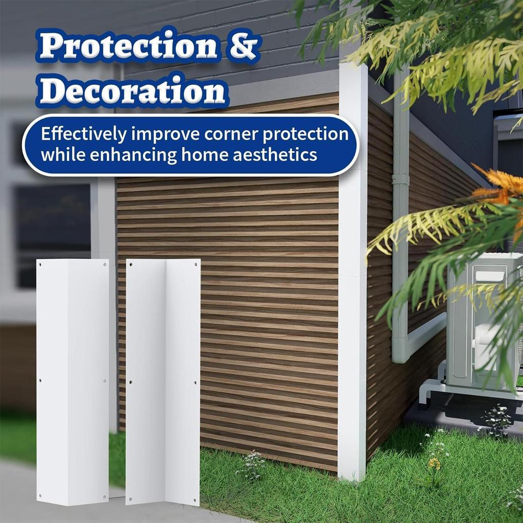 Narożniki do sidingu 3,4x3,4x15,8 cala 2 sztuki Kąt 90 stopni Gładkie Zewnętrzne Panele Narożne do Budowy Domu Dla Domu Dom